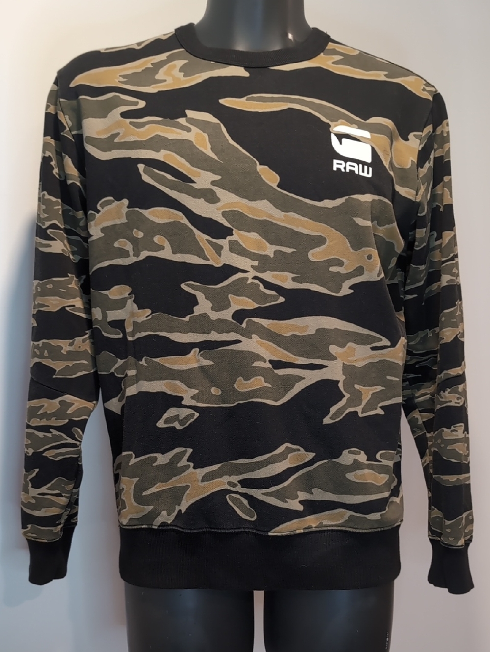 G-Star RAW Men's Tiger Camo Sweatshirt Size Medium